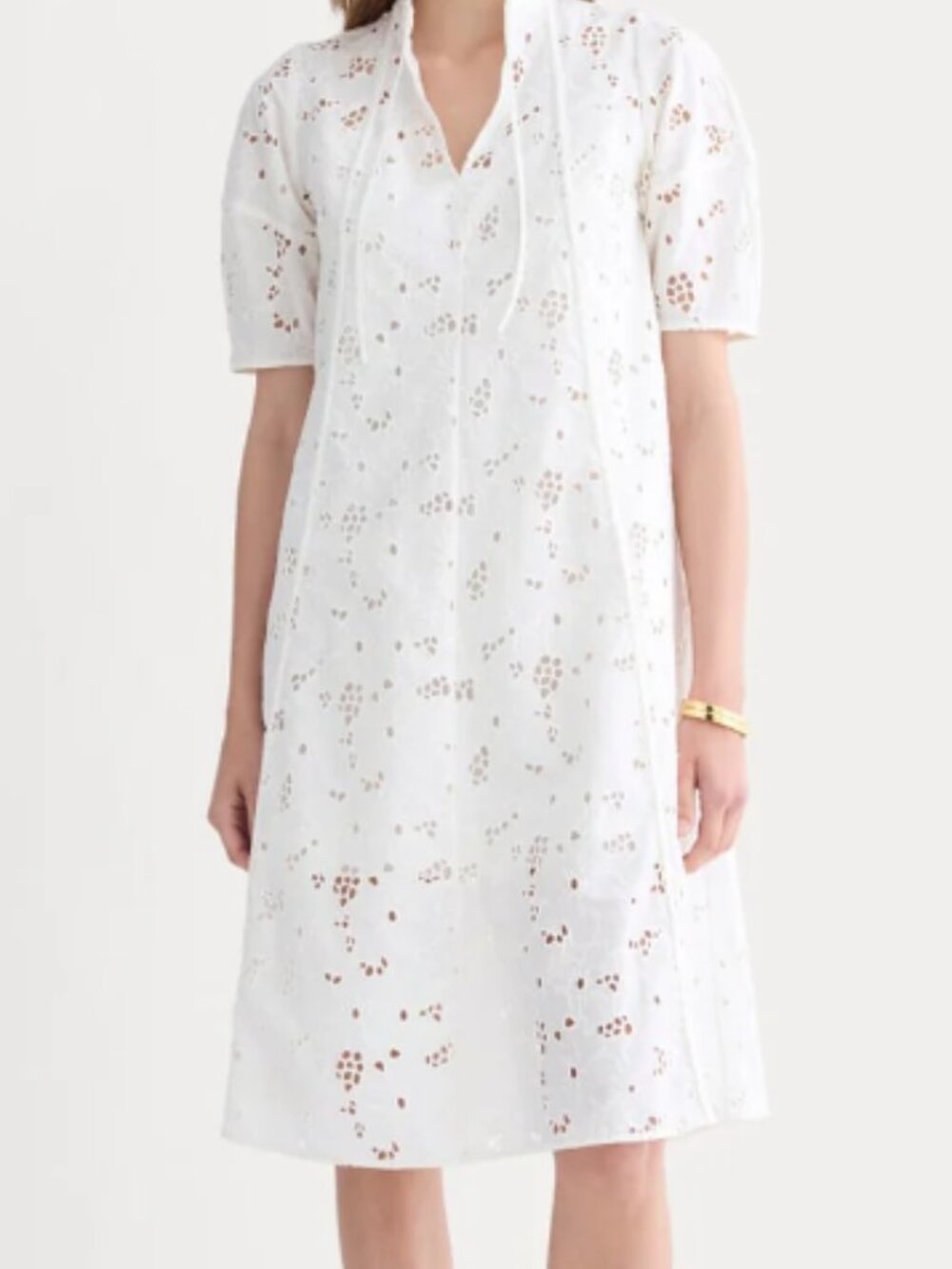 NWT Everlane The Eyelet Midi Dress in Bone, Size Large - Picture 1 of 6